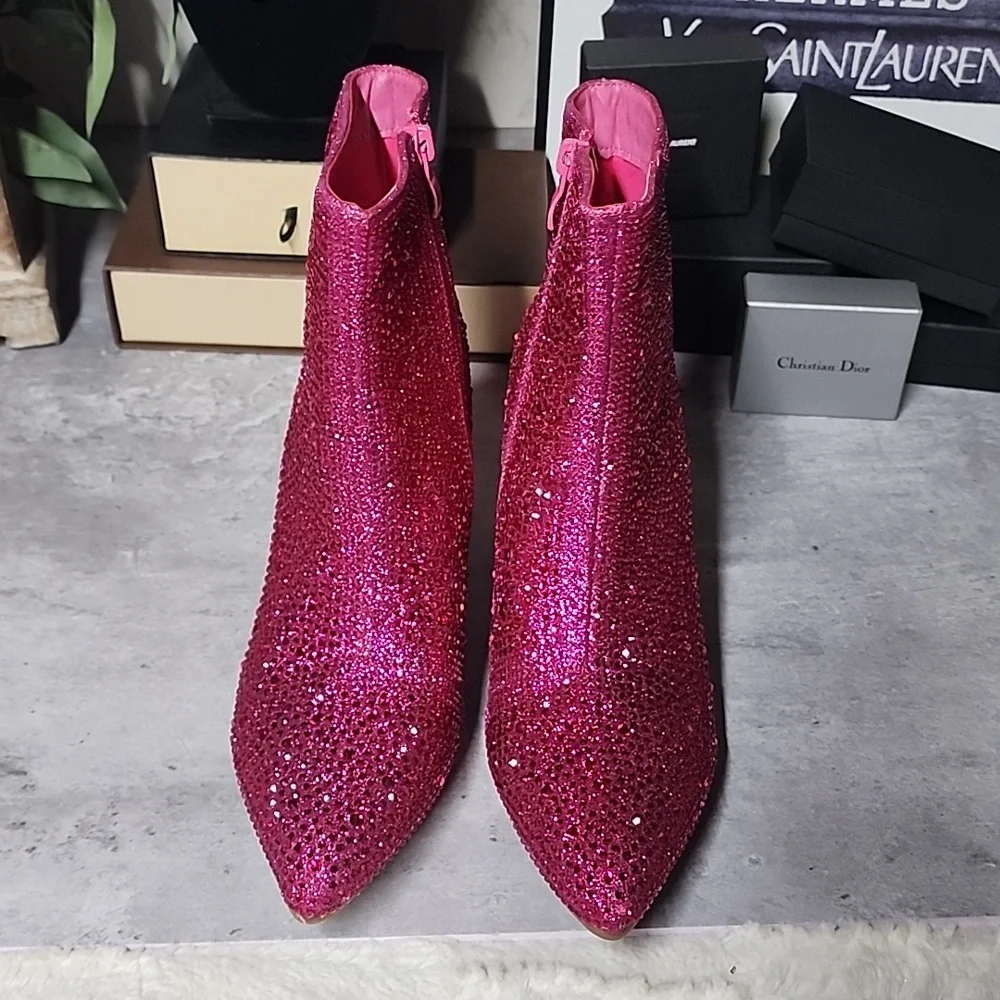 Forever brand rhinestone booties - Picture 3 of 7